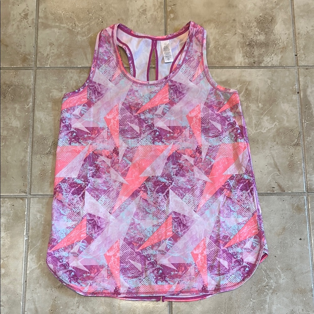 Ivivva Pink and Purple Geometric Tank Top size 14